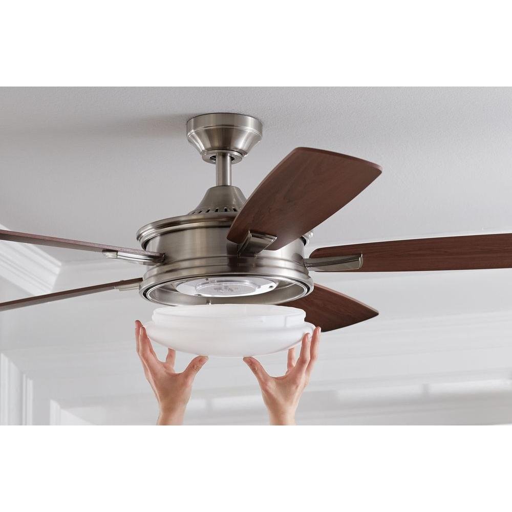 Home Decorators Collection Daylesford 52 in. LED Brushed Nickel